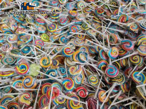 Ind�stria para fabricar pirulito colorido chupetinha tweeps balas del�cia