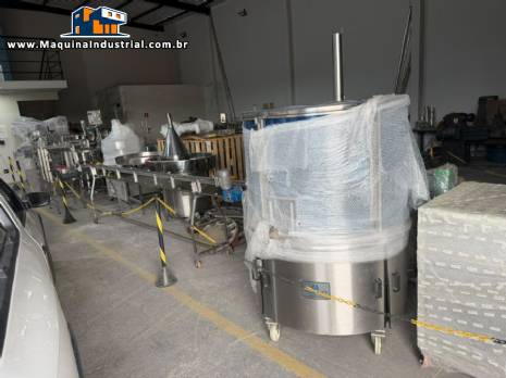 Envasadora dosadora rotativa seladora atuom�tica para copos potes frascos Milainox para manteiga requeij�o