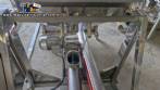 Silo de transferncia com rosca helicoidal transportadora inclinada em inox Maqinox