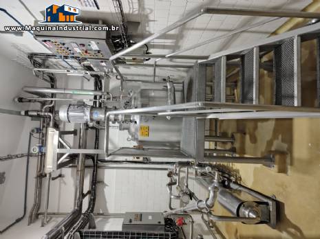 Tanque dispersor em inox para p�s 500 litros com bomba Netzsch v�vulas Alfa Laval