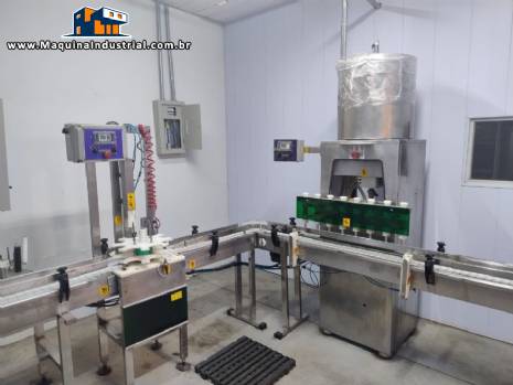 Linha de envase envasadora rosqueadora rinser para líquidos Aplimaq 800 a 1000 litros por hora