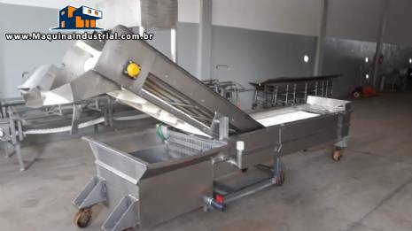 Glaciador glaciadora em inox de pescados peixes frutos do mar Brusinox 1500 kg / h