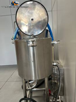 Reator tanque misturador encamisado em ao inox 50 litros