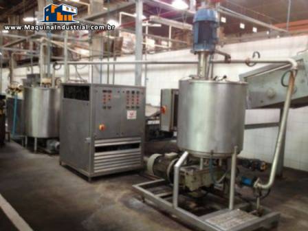 Linha de produ��o para bolachas