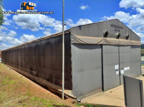 Galpão de lona em estrutura metálica de aço carbono Sansuy
