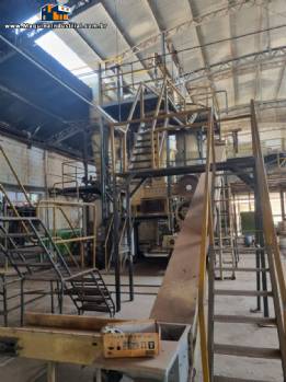 Linha m�quinas para fabrica��o de sab�o em barra 4.500 kg G.Mazzoni