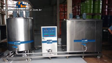 Mini planta de pasteuriza��o resfriamento matura��o Polo Sul PSMP 600
