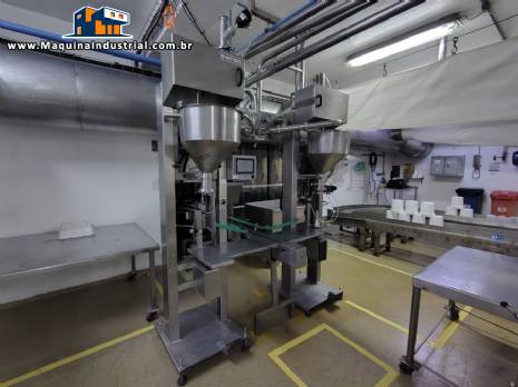 Envasadora dosadora em inox com 1 bico Serac para baldes gal�es bombonas