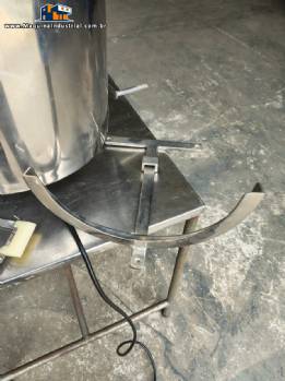 Tanque reator encamisado misturador de bancada laboratrio em ao inox