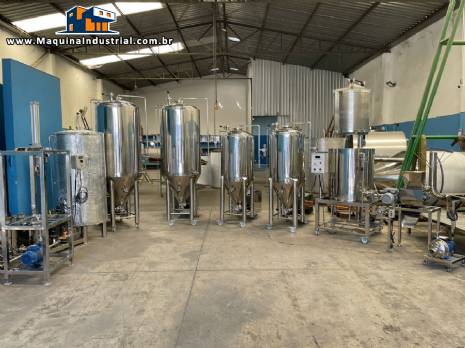 Linha completa para produ��o de cervejas microcervejaria 600 a 750 litros de cerveja artesanal CBB Microcervejarias