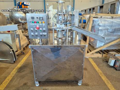 Envasadora dosadora rotativa semi-autom�tica para potes com tampa em alum�nio NTI