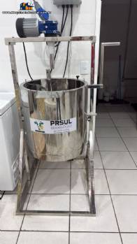 Tacho cozinhador em inox com aquecimento � g�s e el�trico PRSUL 80 litros para doces latic�nios