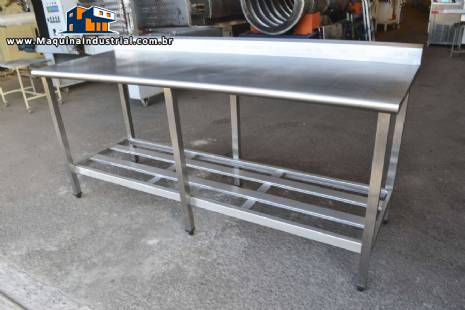Mesa de a�o inox 700 mm x 2000 mm Euro Formas