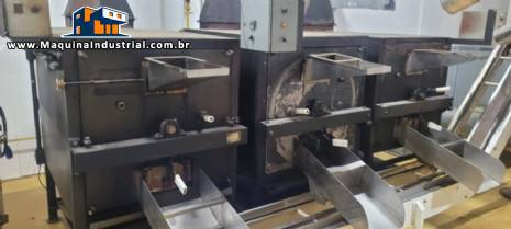 Linha de torrefao de gros amendoim Fabrimak torrador resfriador 750 kg / h