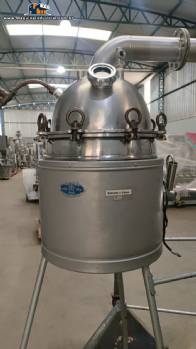 Concentrador extrator destilador  vacuo com condensao em inox para baixos volumes