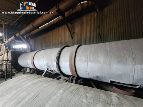Secador rotativo em a�o inox 7,5 metros