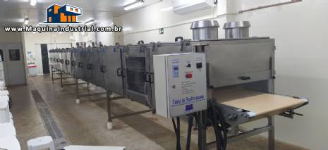 Tnel de resfriamento para chocolate 12 metros JAF Inox