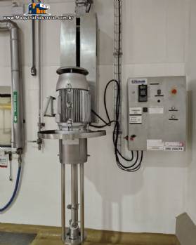 Agitador misturador turbina em aço inox 25 CV Agitador misturador turbina em aço inox 25 CV