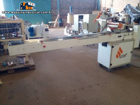 Embaladora Flow Pack em inox WEF Máquinas Embaladora Flow Pack em inox WEF Máquinas