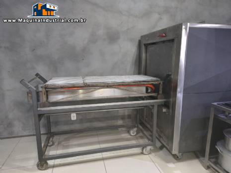 Forno industrial para porqueta assados leitoa costelas italiana Euroforni p1s Porchetta Singolo Forno industrial para porqueta assados leitoa costelas italiana Euroforni p1s Porchetta Singolo