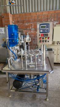Seladora rotativa em inox com selo de alumínio para potes, copos e frascos Delgo Seladora rotativa em inox com selo de alumínio para potes, copos e frascos Delgo